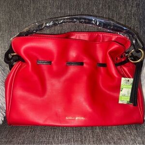 Badgley Mischka Red Vegan Leather Shoulder Bag – NWT